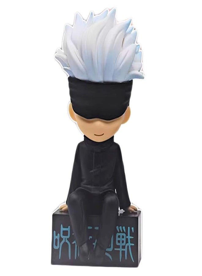 FUNFOB Jujutsu Kaisen Gojo Action Figure Height -10cm Collectible PVC Multicolour | Small Gojo with Mask on Box - Image 1